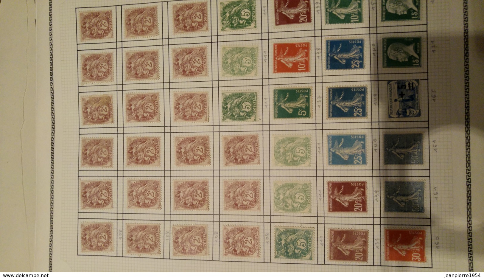 Anciens Timbres Dfrançais Neuf Sur Charniere - Collections (en Albums)