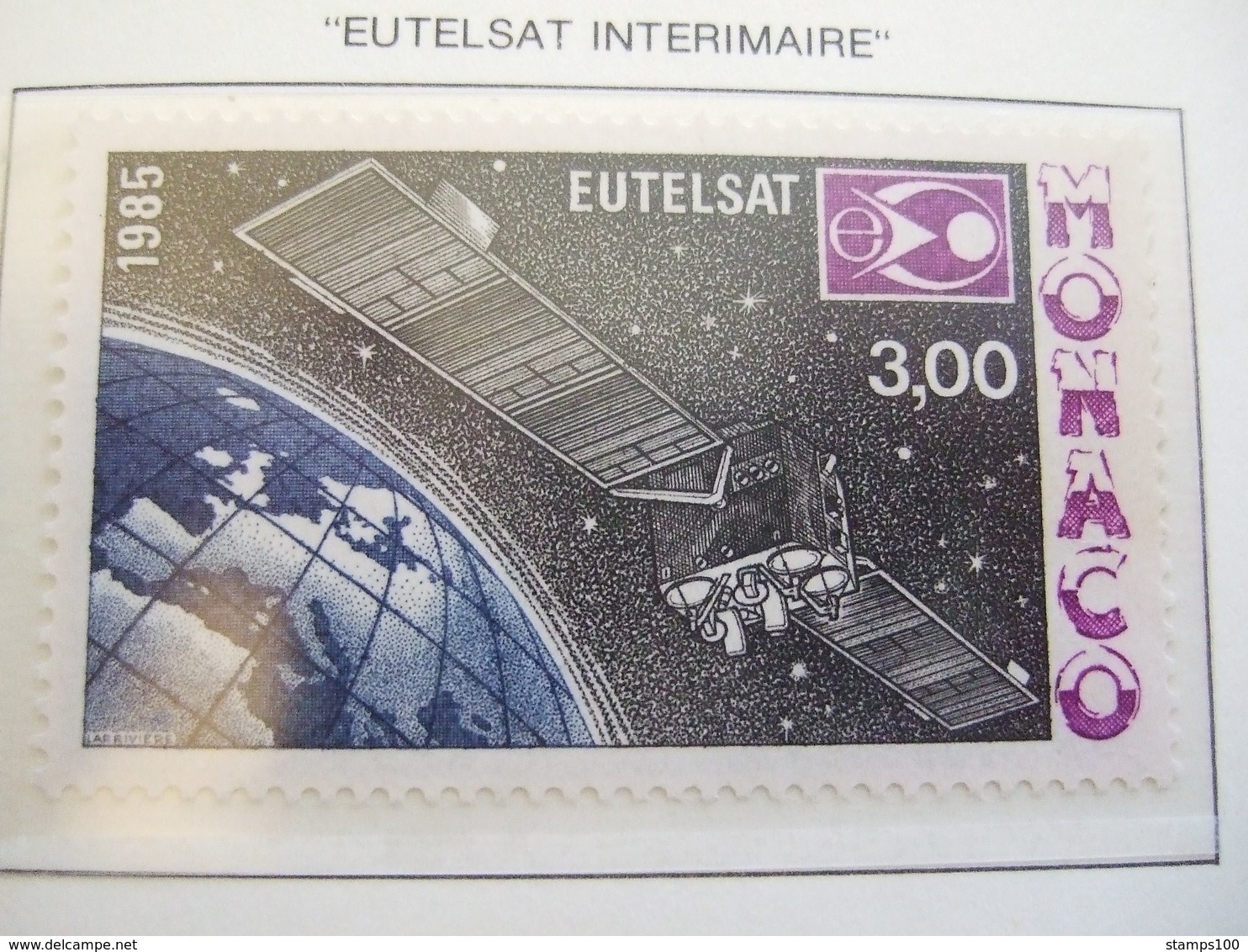 MONACO  1985. EUTELSAT   MNH ** (IS11-000) - European Ideas