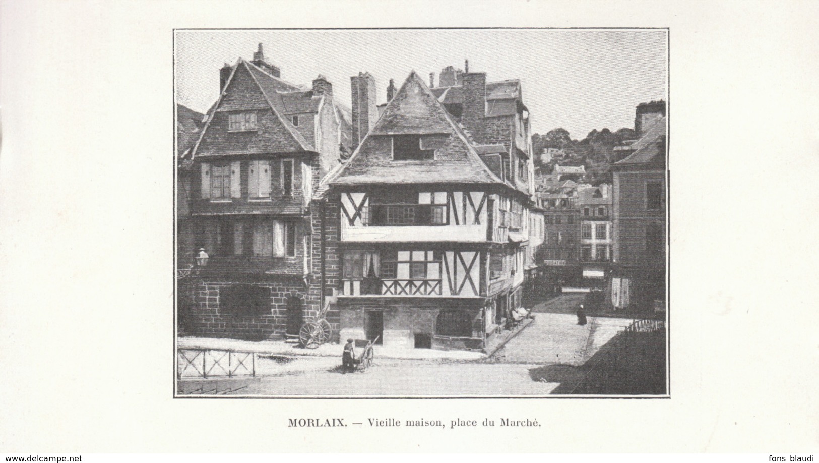 1901 - Phototypie - Morlaix (Finistère) - La Place Du Marché - FRANCO DE PORT - Non Classés