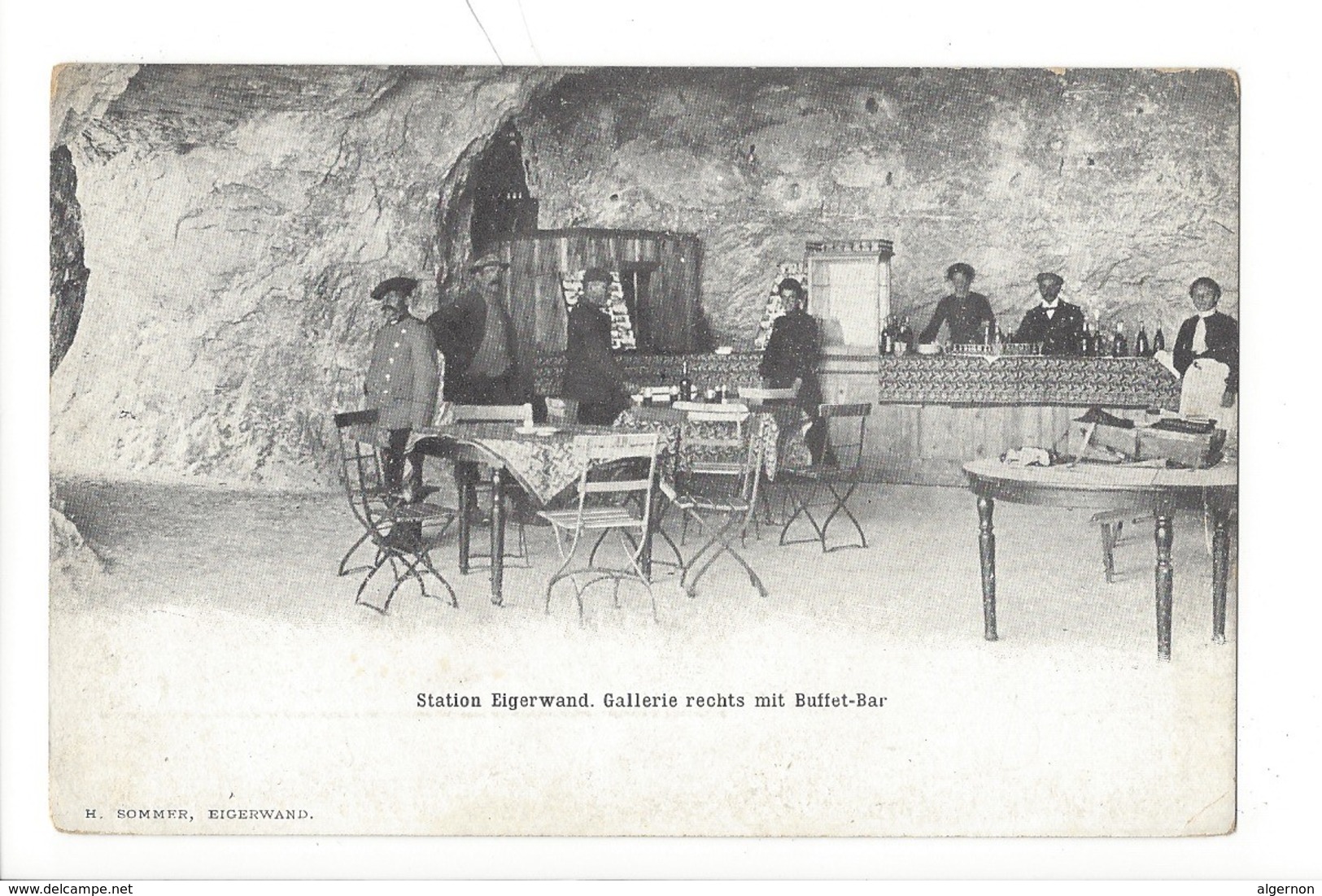 21123 - Jungfraubahn Station Eigerwand Gallerie Rechts Mit Buffet-Bar + Cachet De La Station 11.08.1906 - Autres & Non Classés
