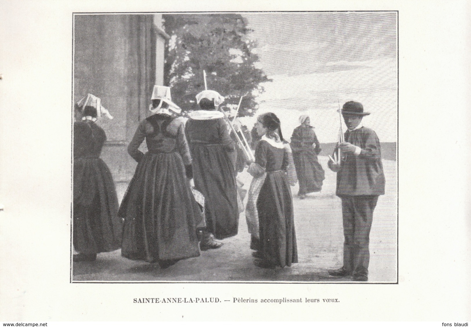 1901 - Phototypie - Plonévez-Porzay (Finistère) - Des Pélerins à Sainte-Anne La Palud - FRANCO DE PORT - Non Classés