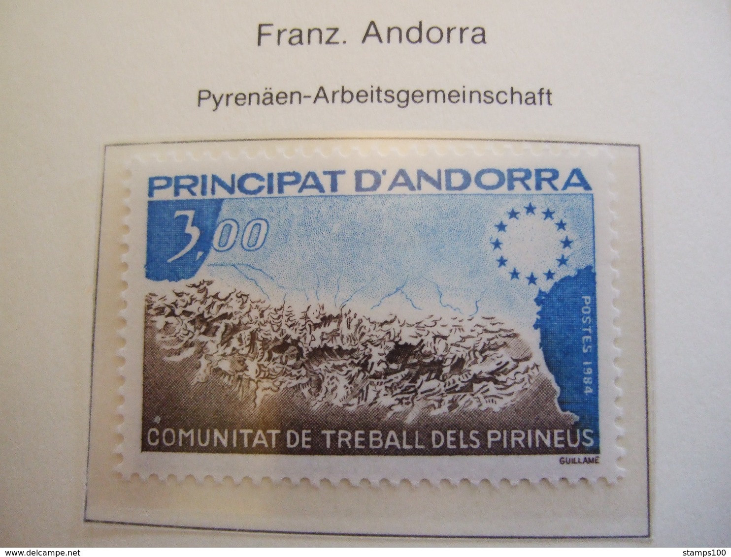 ANDORRE FRANCE    1984  PYRENEES REGION MNH ** (IS11-000) - European Ideas