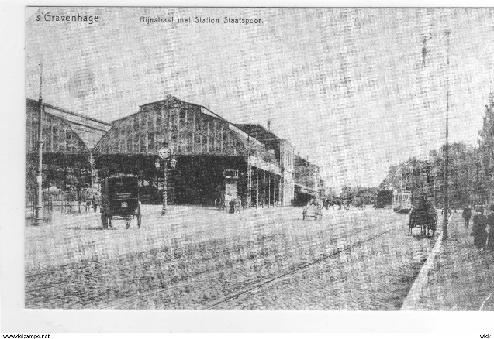 AK S-Gravenhage (Gemeinde, Zuid-Holland) Bei Den Haag, - "Rijnstraat Met Station Staatspoor  -rare !!! - Den Haag ('s-Gravenhage)