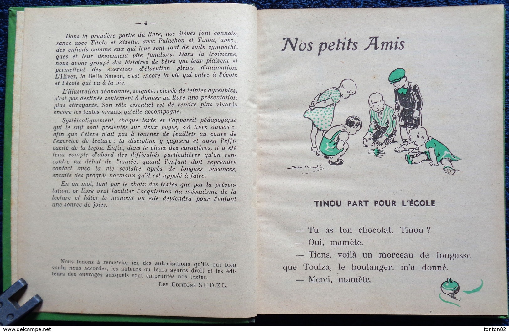 L. Brangier & E. Ballereau - Les Textes Vivants - Cours Élémentaire 1ere Année - Éditions SUDEL - ( 1954 ) . - 6-12 Ans