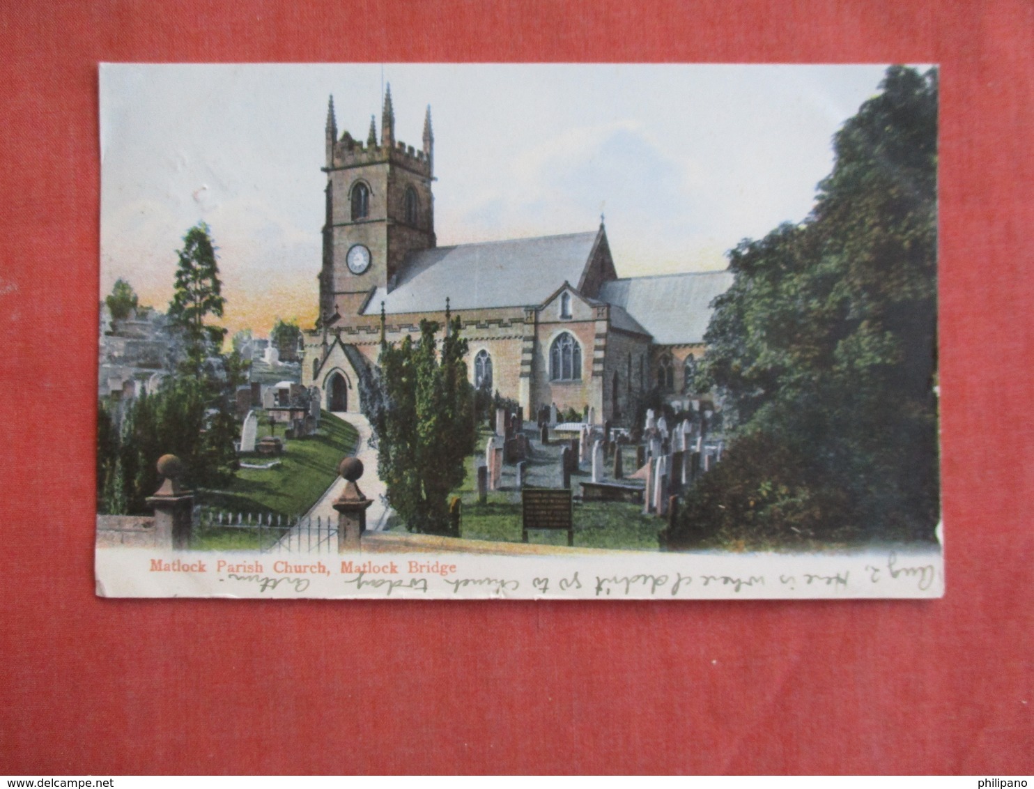 England > Derbyshire Matlock Parish Church   Has Stamp & Cancel  Ref 3096 - Derbyshire