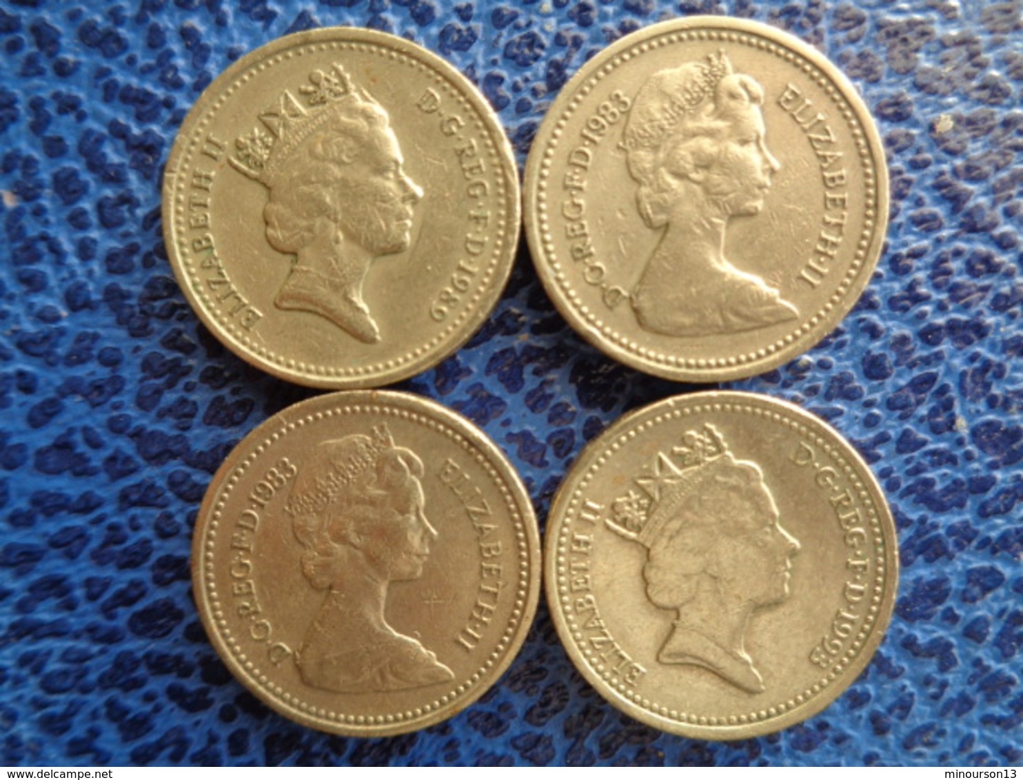 7 X ONE POUND , 1983 X 4 - 1984, 1989 & 1993 - 1 Pound