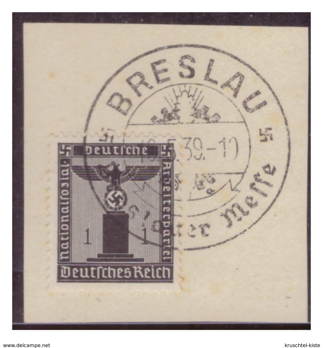 Dt-Reich (007181) Sonderstempel Auf Briefstück, Breslau, Breslauer Messe, Gestempelt Am 19.5.1939 - Gebraucht