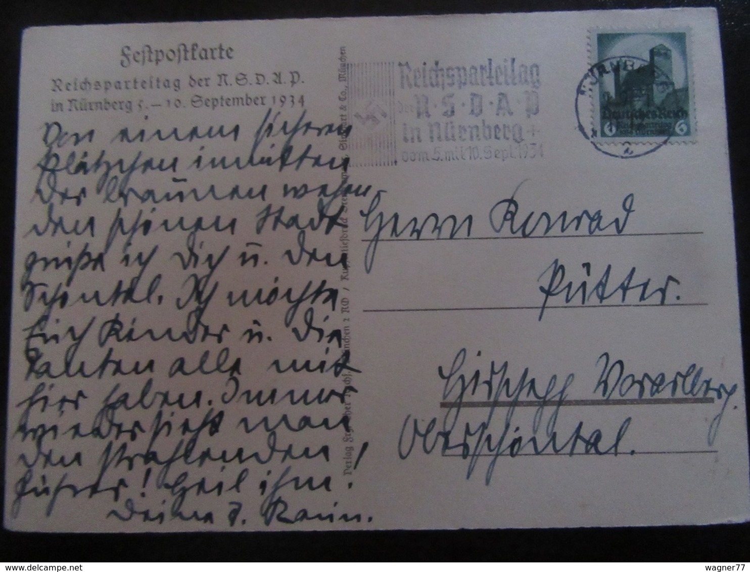 Postkarte Reichsparteitag 1934 Propaganda - Nürnberg - Briefe U. Dokumente