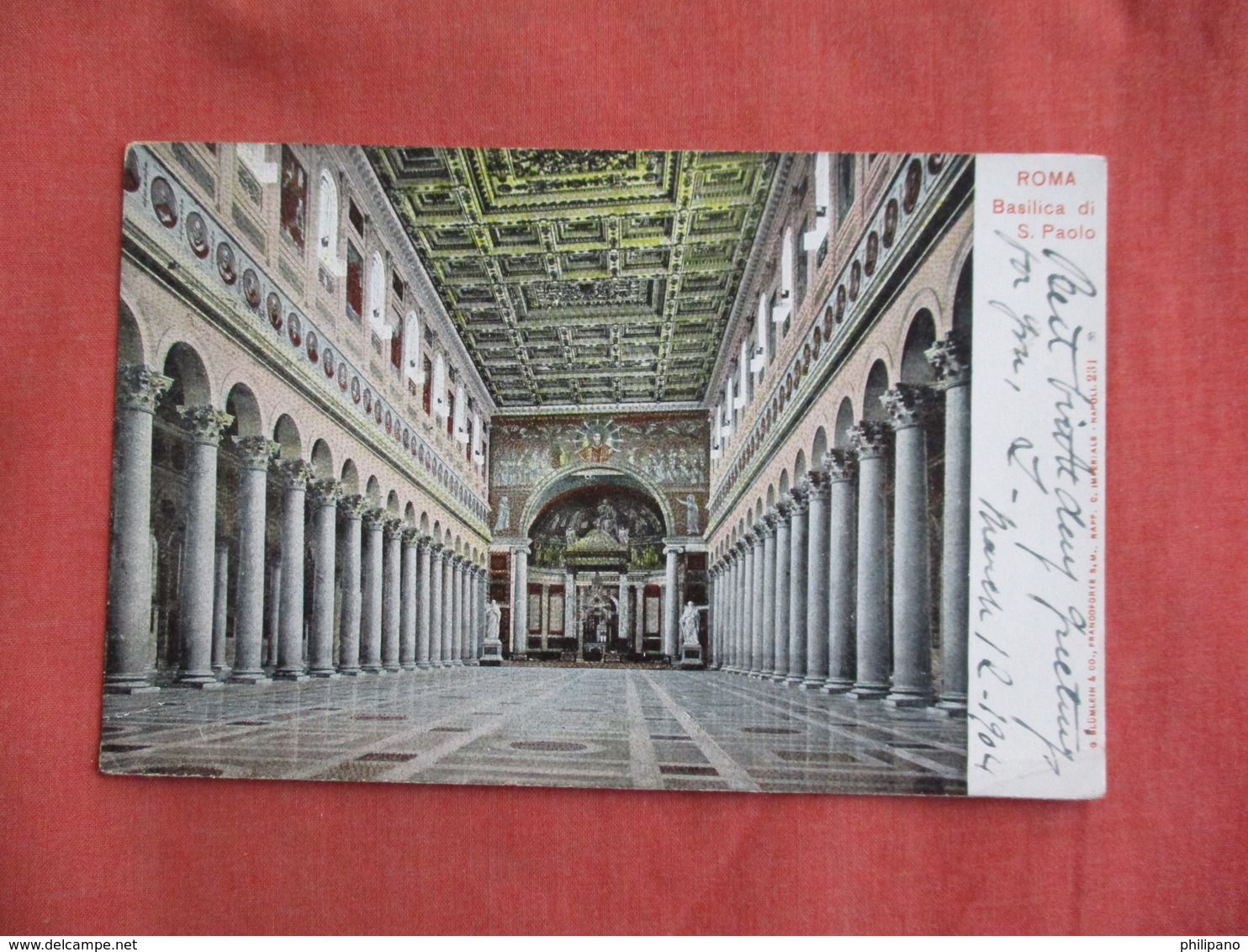 Italy > Lazio > Roma (Rome)    Basilica Di S. Palo  Has  Stamp & Cancel     -ref 3096 - Orte & Plätze