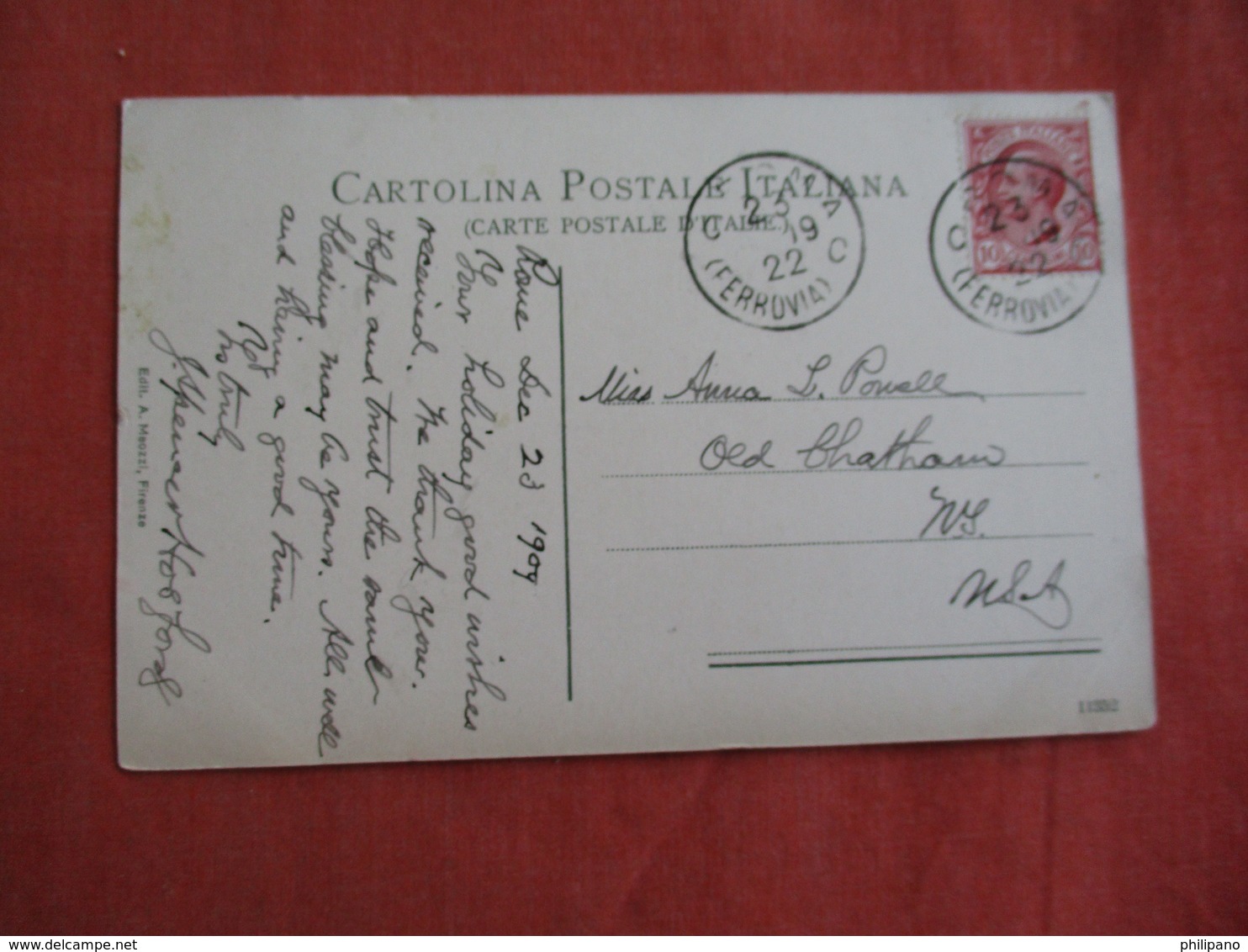 Italy > Toscana > Firenze (Florence)    Has  Stamp & Cancel     -ref 3096 - Firenze (Florence)