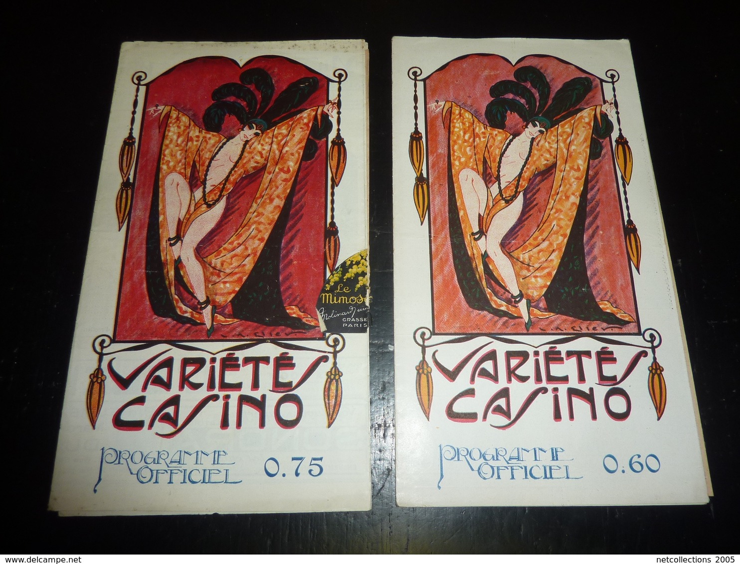 VARIETES CASINO De MARSEILLE - 2 PROGRAMMES OFFICIEL De 1925 SOCIETE THEATRALE MARSEILLAISE ANCIENNE PUBLICITE (AD) - Programmes