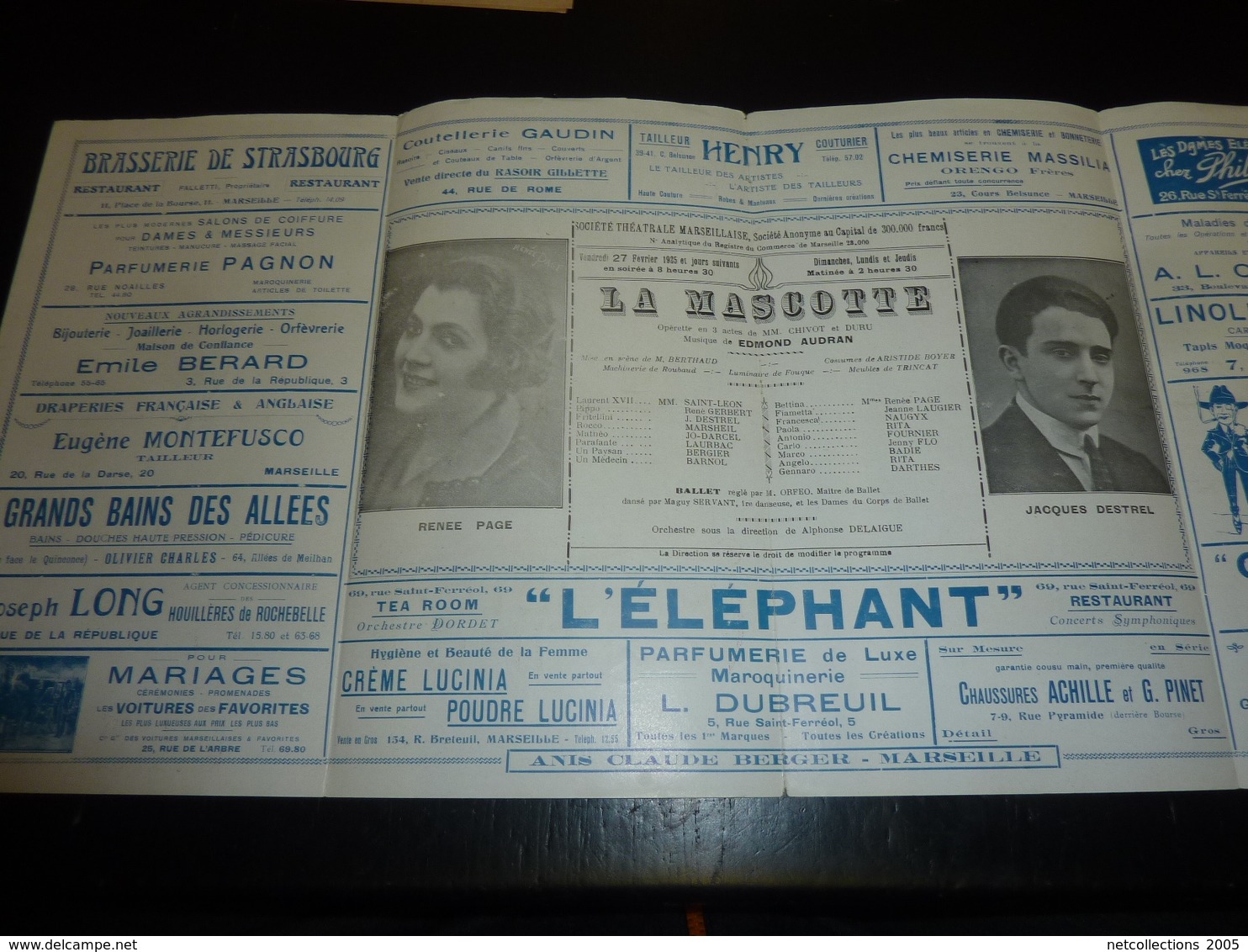 VARIETES CASINO De MARSEILLE - 2 PROGRAMMES OFFICIEL De 1925 SOCIETE THEATRALE MARSEILLAISE ANCIENNE PUBLICITE (AD) - Programmes