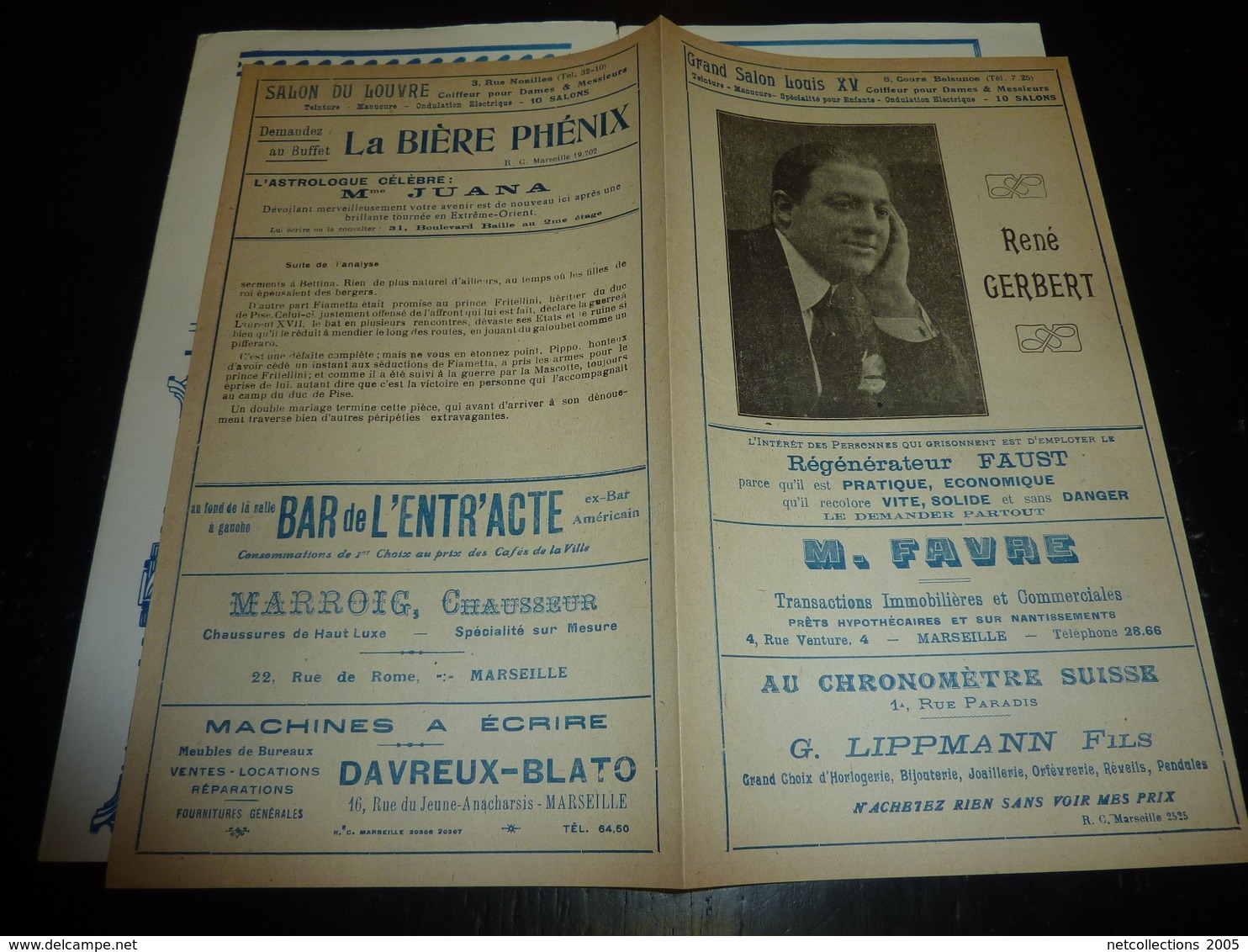 VARIETES CASINO De MARSEILLE - 2 PROGRAMMES OFFICIEL De 1925 SOCIETE THEATRALE MARSEILLAISE ANCIENNE PUBLICITE (AD) - Programmes