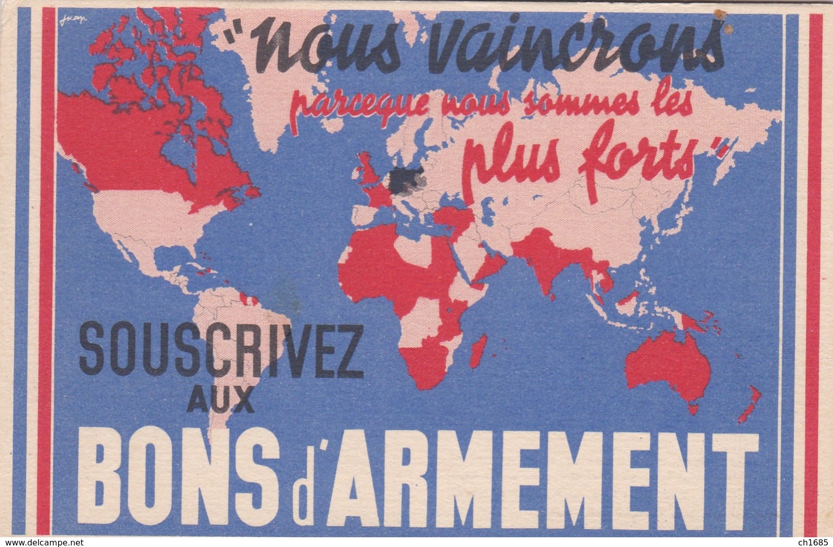 Carte De Propagnade Pour La Souscription Aux Bons D'armement - Weltkrieg 1939-45