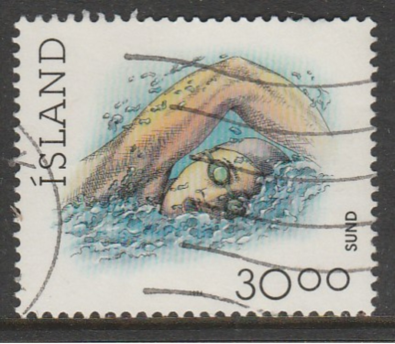 Iceland 1994 Sports - Swimming Multicoloured SW 798 O Used - Used Stamps