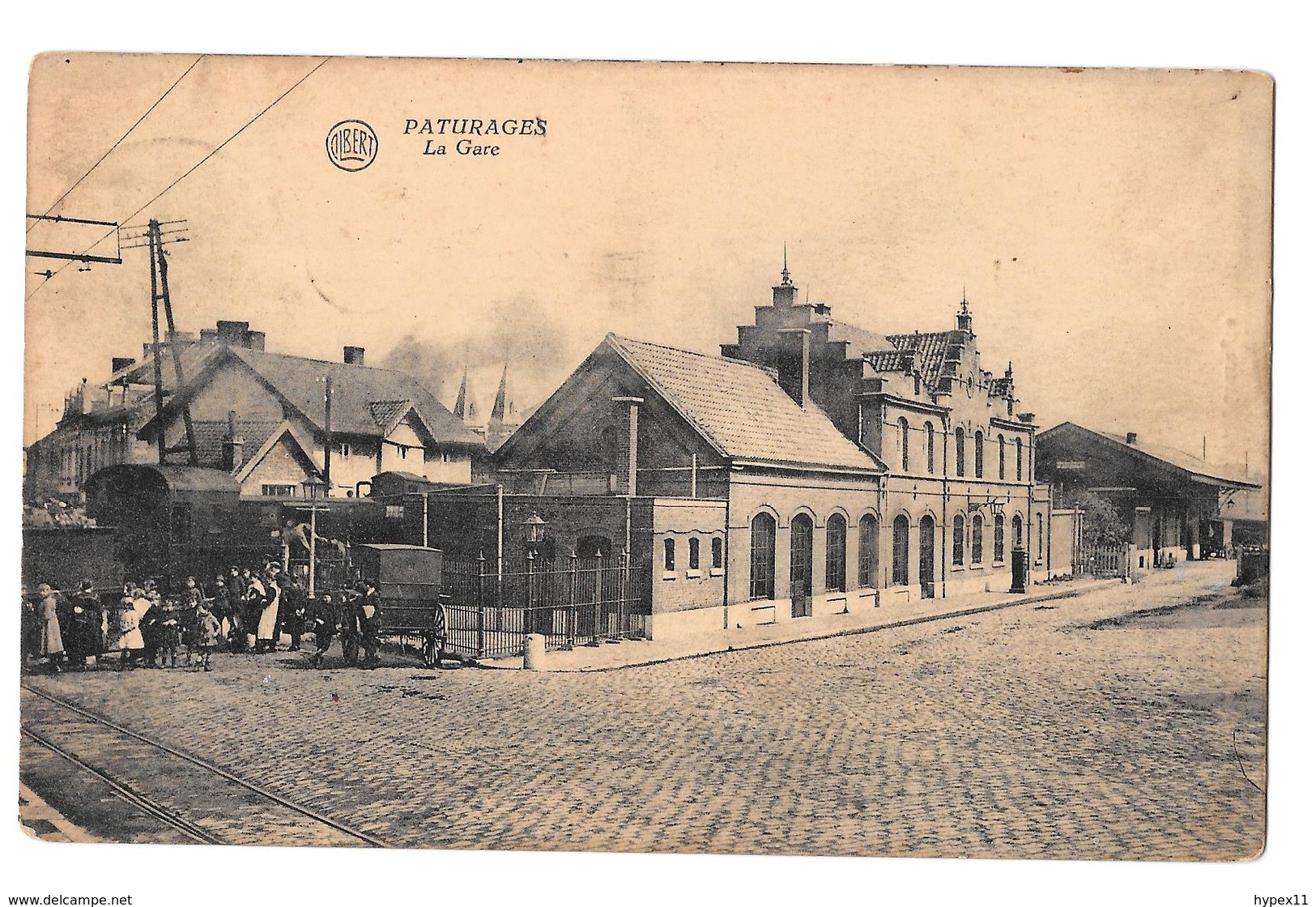 Paturages La Gare Albert Train Bon état 1923 édition Ballez Colmant - Colfontaine