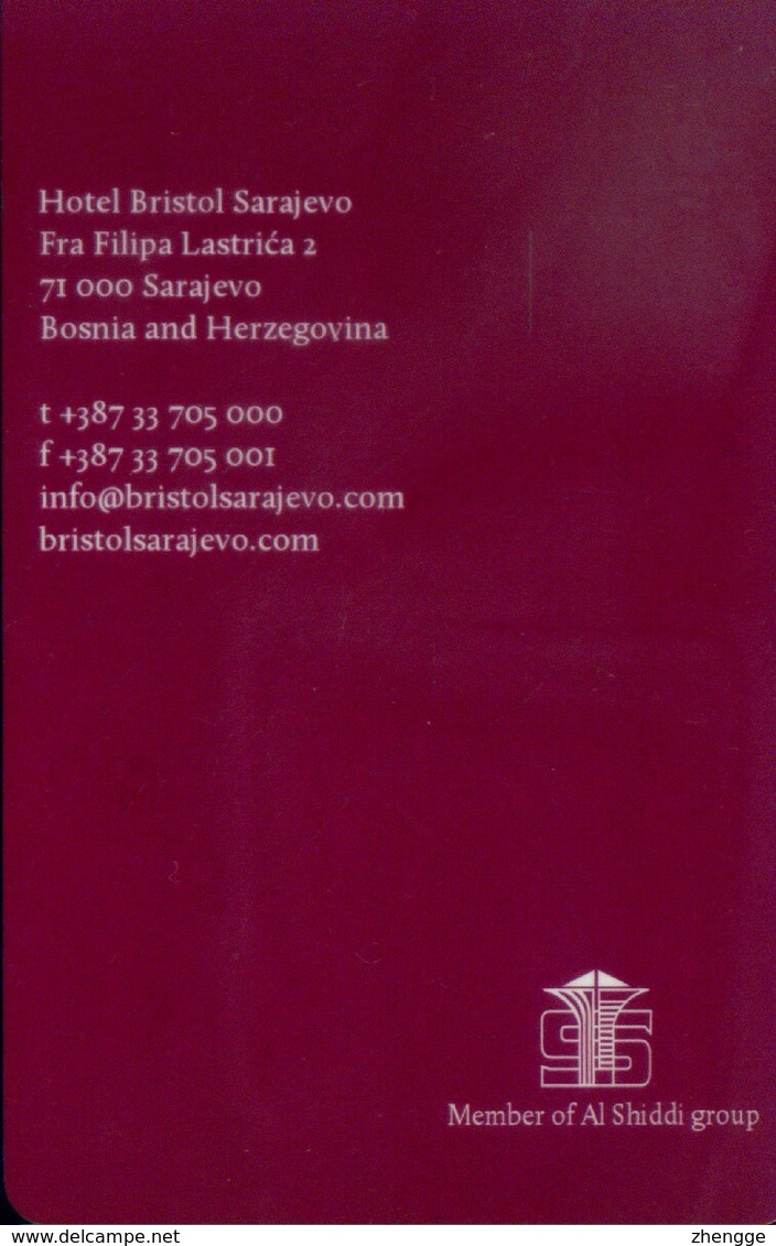 Bosnia Hotel Key, Hotel Bristol Sarajevo , Sarajevo (1pcs) - Hotel Keycards