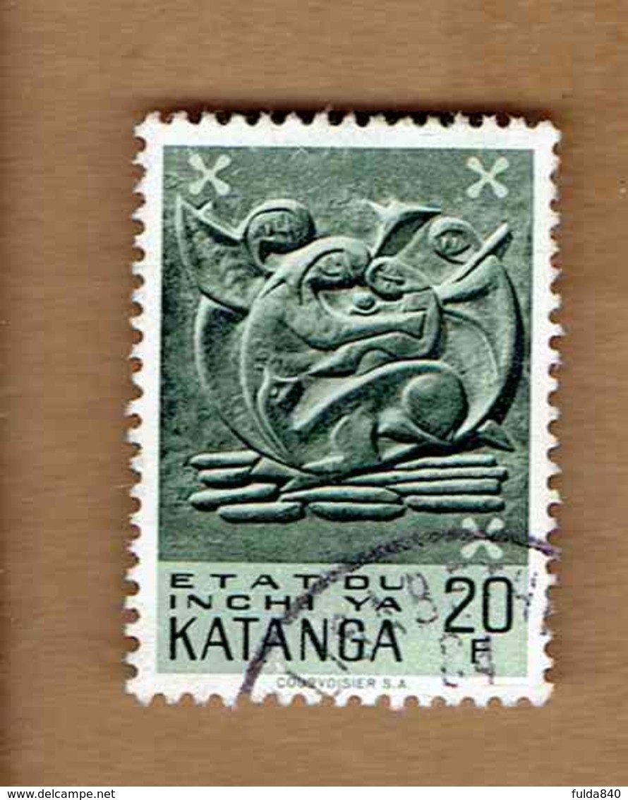 KATANGA.(COB-OBP)  1961 - N°63  *ARTS KATANGAIS*    20F  Oblitéré - Katanga