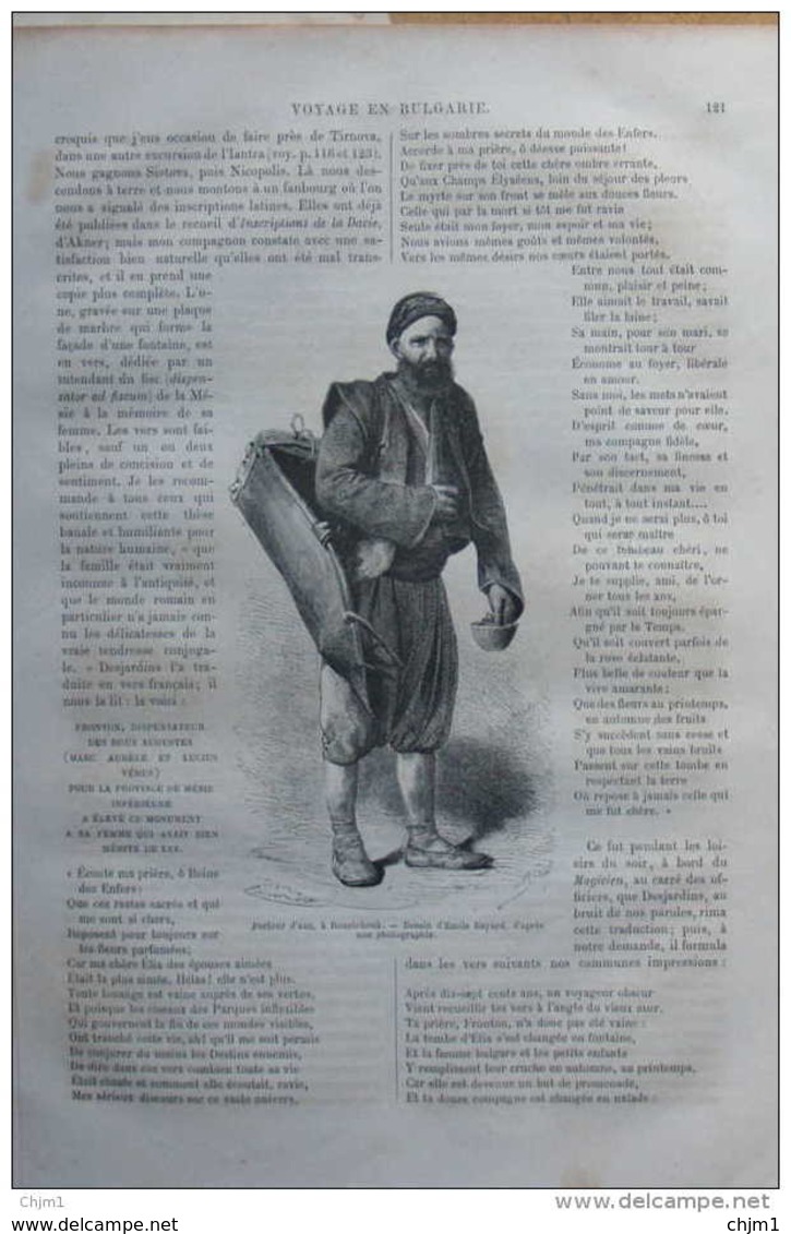 Bulgares - Porteur D'Eau à Roustchouk - Page Original 1873 - Historical Documents