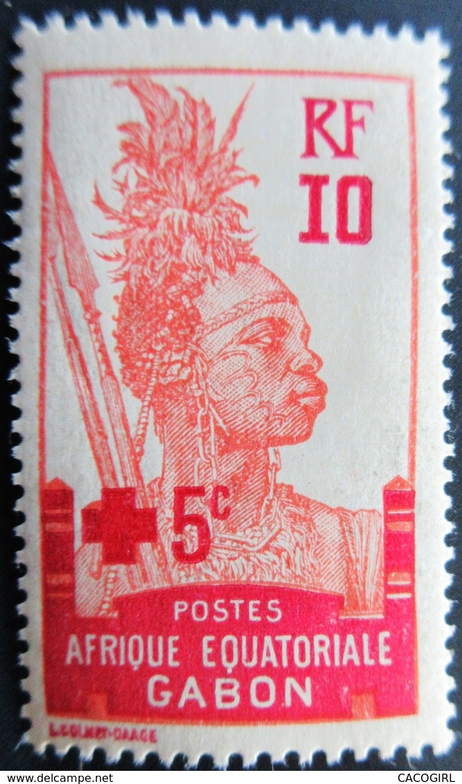 1915 Gabon Yt 81 , Mi 87 . Croix-Rouge- Red Cross . Neuf Trace Charnière - Neufs