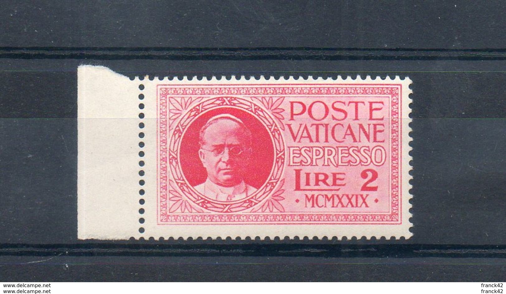 Vatican. Exprès. 2l. 1929 - Priority Mail