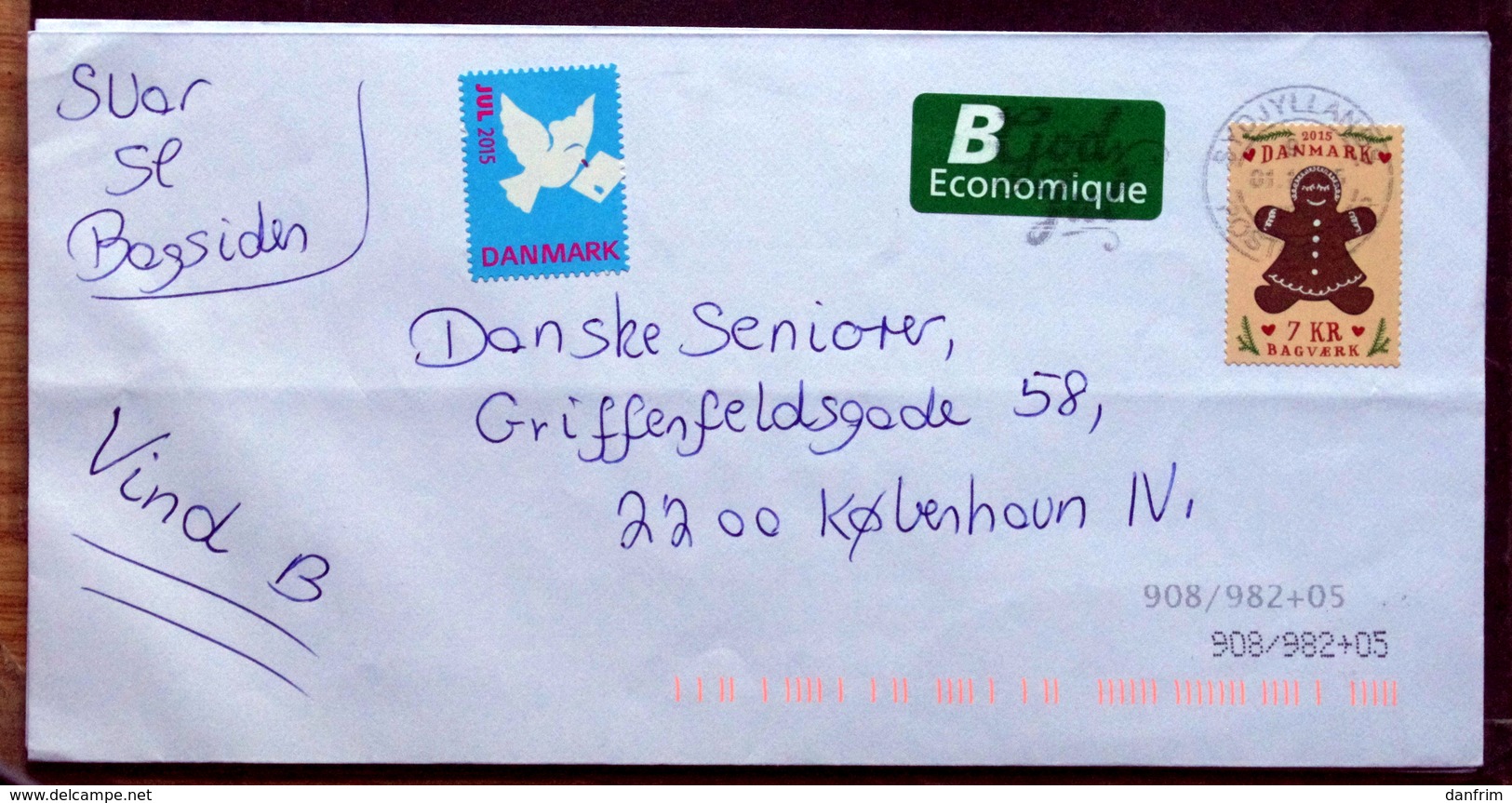 Denmark 2015 Letter 23-10-2015 Minr.1861 ( Lot  6607 ) - Lettere