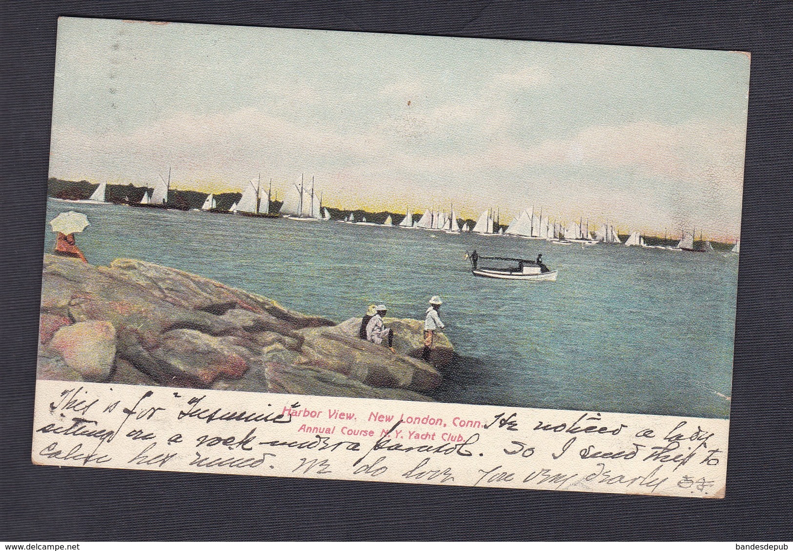 USA Connecticut Harbor View New London Annual Course N.Y. Yacht Club ( Langsdorf & Co) - Autres & Non Classés