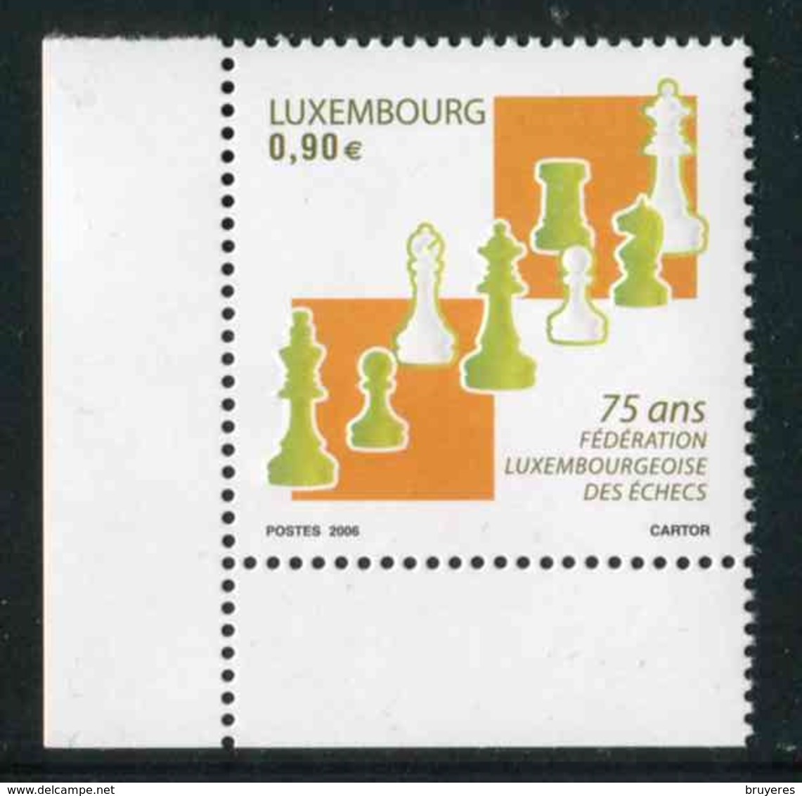 Timbres** De 2006 Du LUXEMBOURG "75 Ans Fédération Luxembourgeoise Des Echecs" - Neufs