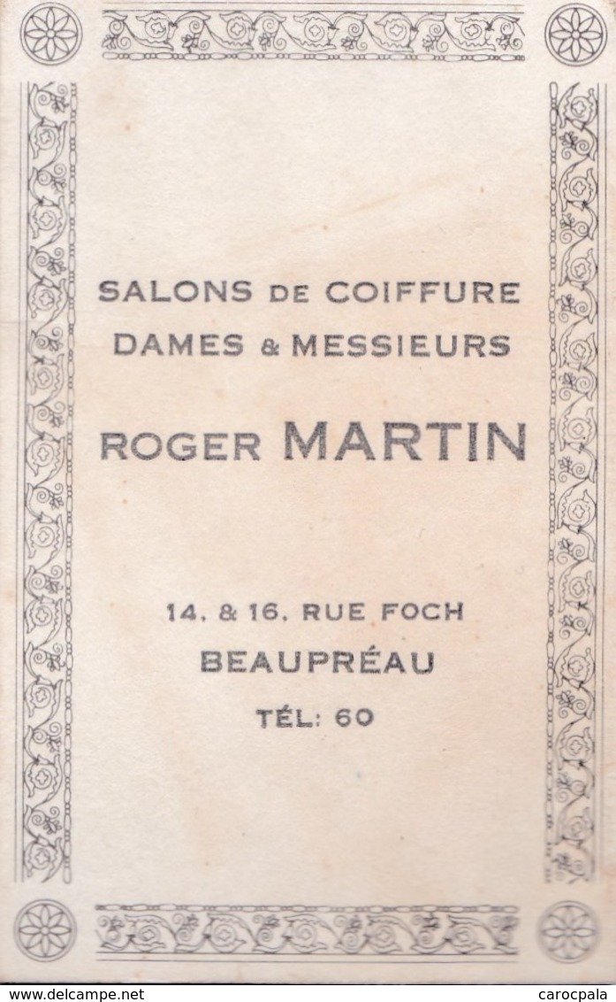 Calendrier De Poche 1966 Parfum,parfumerie Cheramy Paris (publicité Salon Coiffure Martin Rue Foch à Beaupréau) - Petit Format : 1961-70