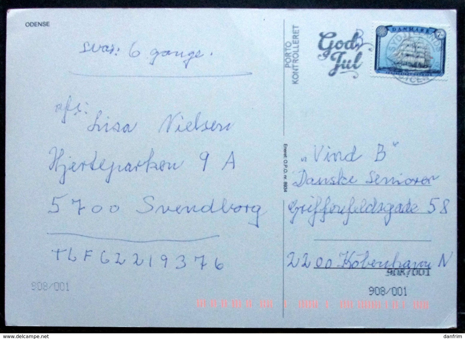 Denmark CARDS R 2015  Minr. 1841  ( Lot  6607  ) - Lettres & Documents