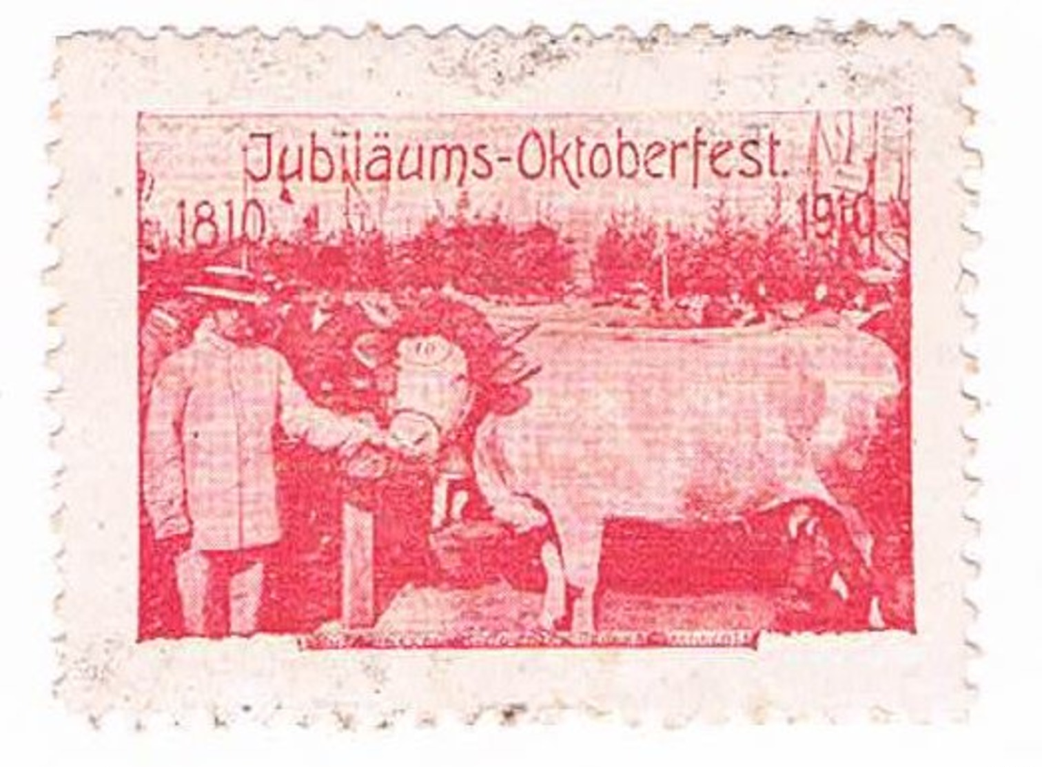 L82) Jubiläums - Oktoberfest, Preisvieh, Reklamemarke, Vignette - Cinderellas