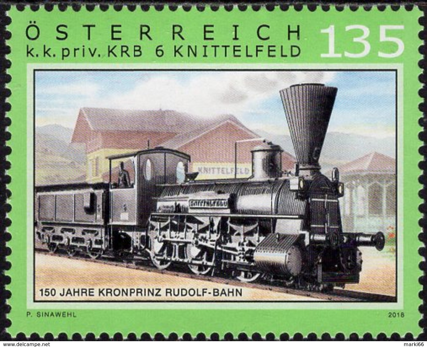 Austria - 2018 - 150 Years Of Crown Prince Rudolf Railway - Mint Stamp - Ungebraucht