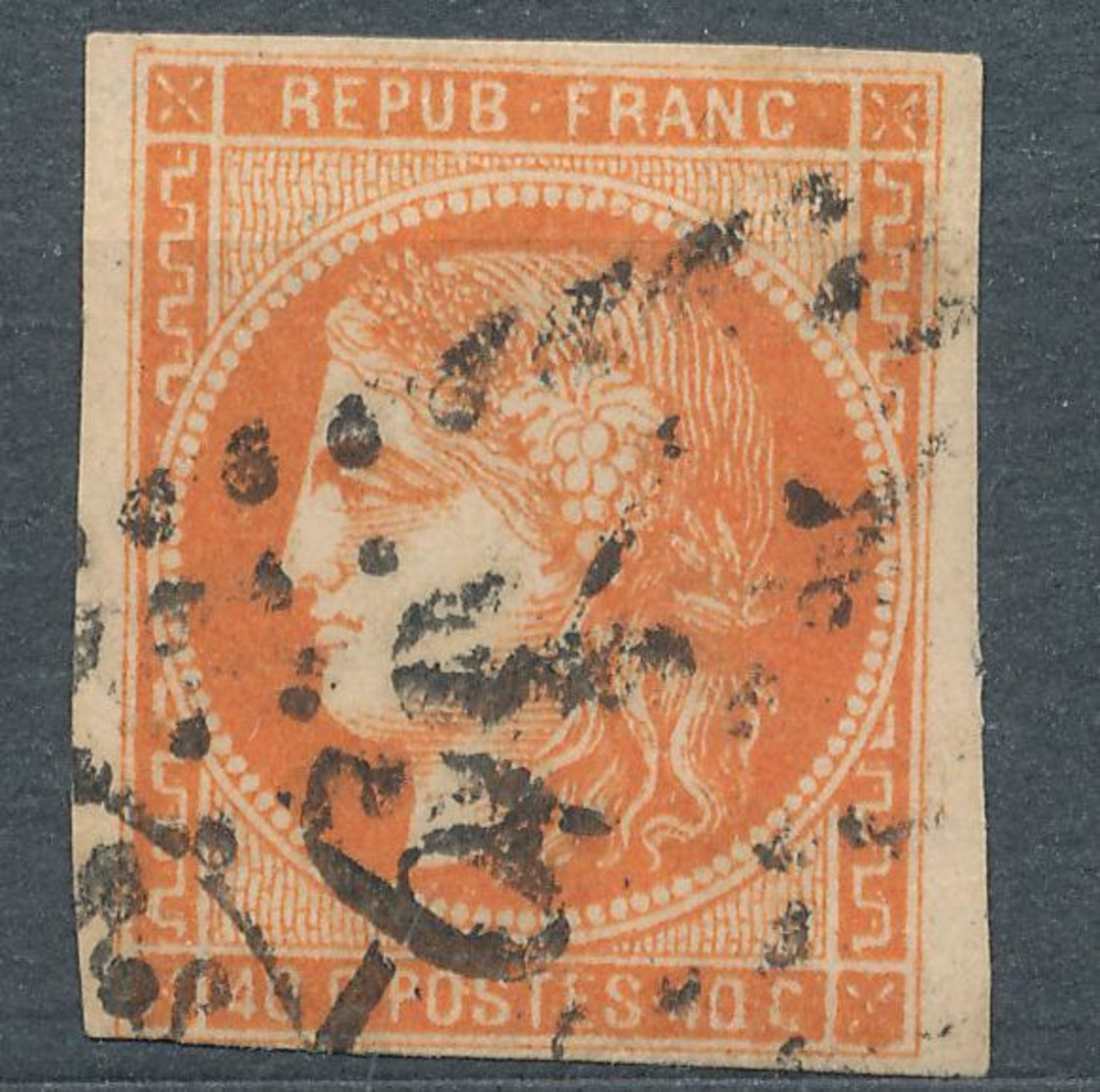 N°48 ORANGE VIF BORDEAUX VARIETE - 1870 Bordeaux Printing