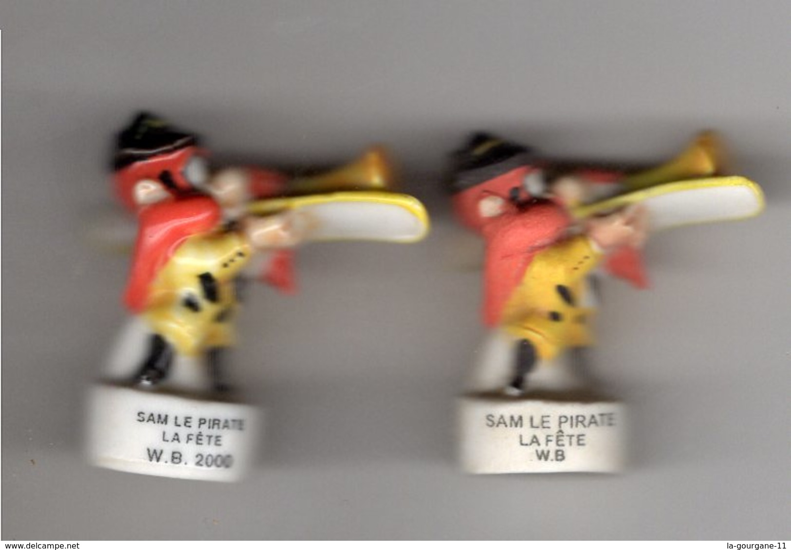 Lot 2 Fèves Dont 1 Mâte & 1 Brillante  SAM LE PIRATE Au Trombone -   LA FETE 2000 & 2001 - / W.B - Dessins Animés