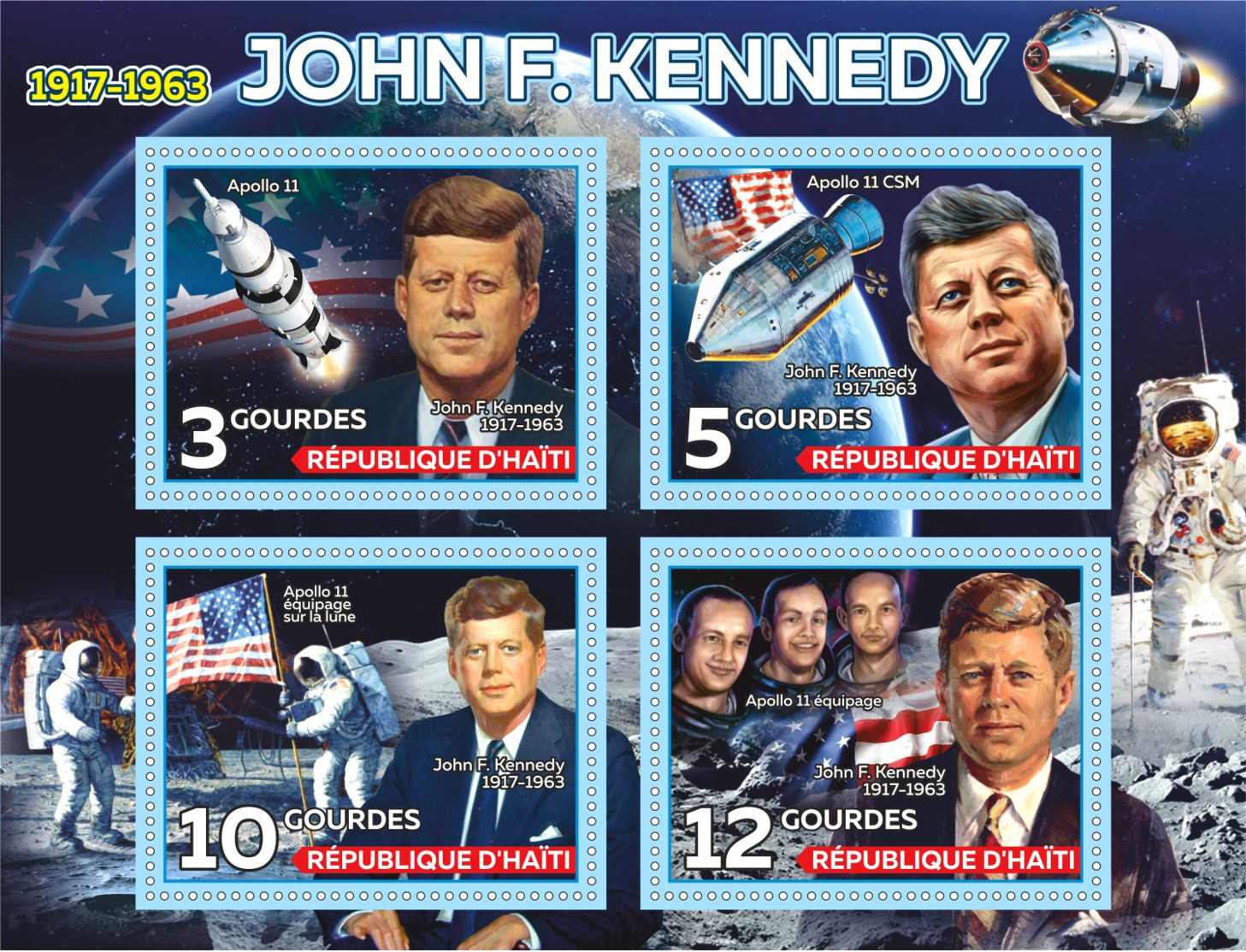 Haiti MNH** John Kennedy 1 Sheets. New. Perforated - Kennedy (John F.)