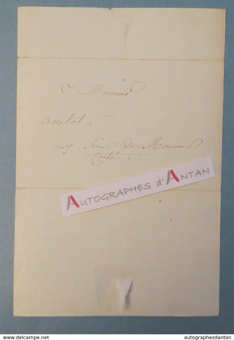 L.A.S Jean-Baptiste ISABEY Peintre Portraitiste & Miniaturiste à M. ASSELOT - Nancy Hôtel Europe - Lettre Autographe LAS - Autres & Non Classés