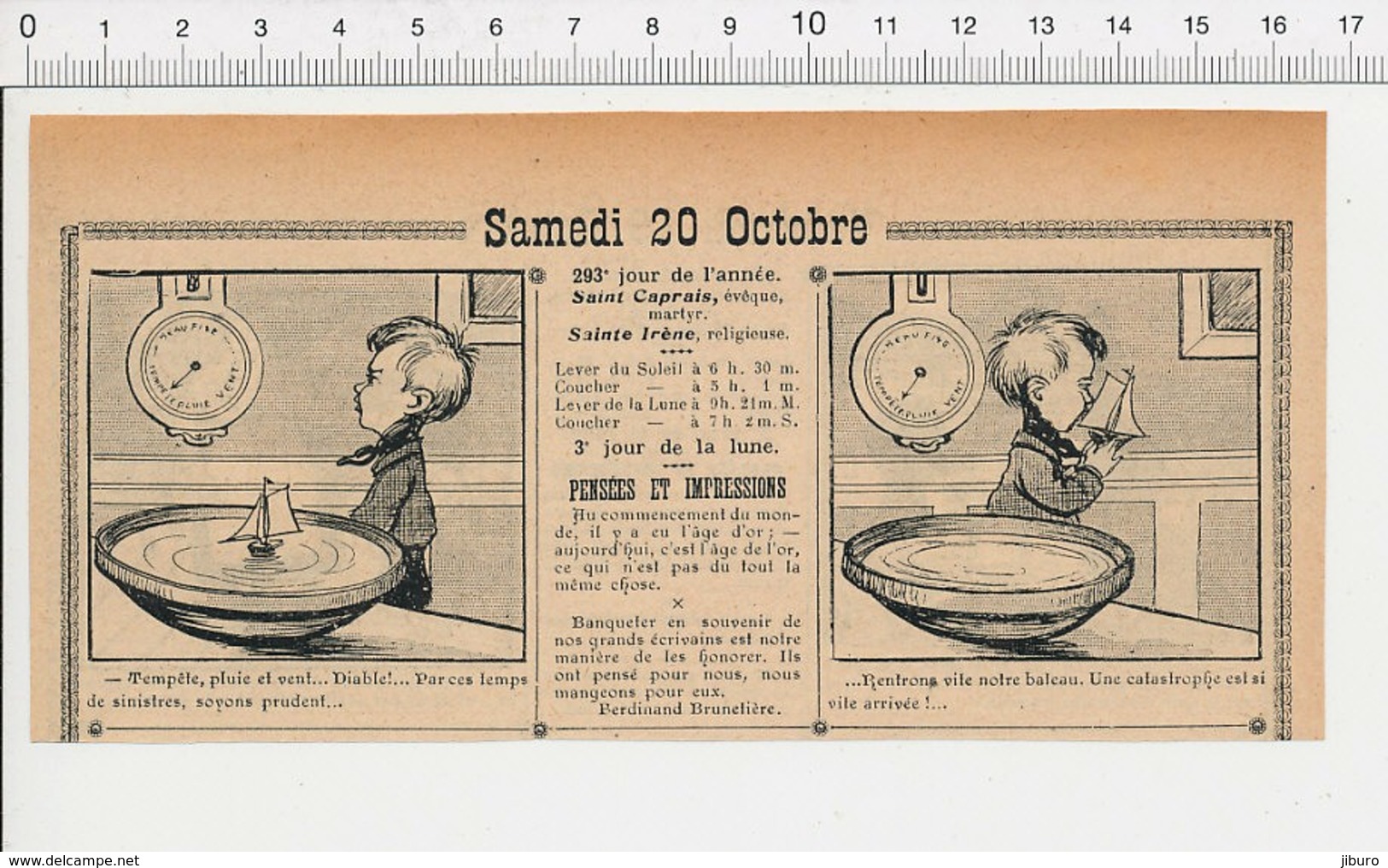 2 Scans Presse 1906 Humour Maquette Voilier Modélisme Bassin Ancien Baromètre Teinture Teinturier Métier 223XA - Non Classés