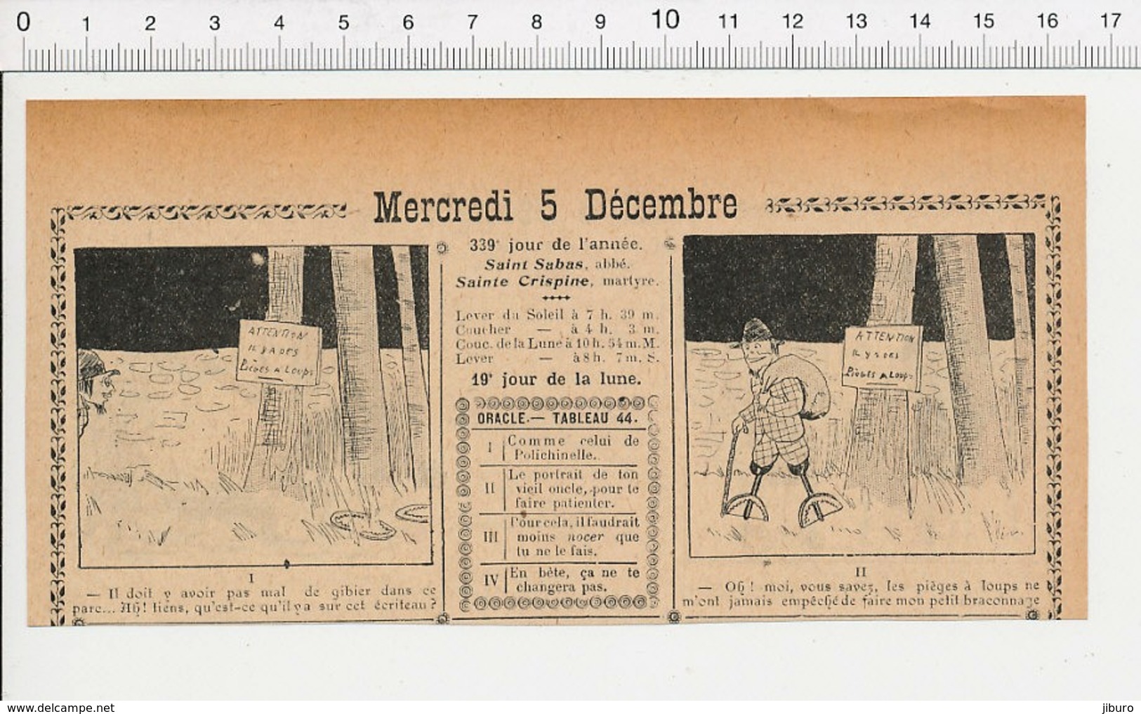 2 Scans 1906 Humour Braconnier Braconnage Piège à Loup à Machoires Cul-de-jatte Sur échasses Durée Du Temps 223XA - Non Classés