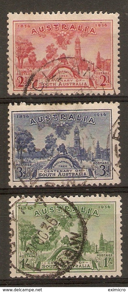 AUSTRALIA 1936 CENTENARY OF SOUTH AUSTRALIA SET SG 162/163 FINE USED Cat £16 - Gebruikt