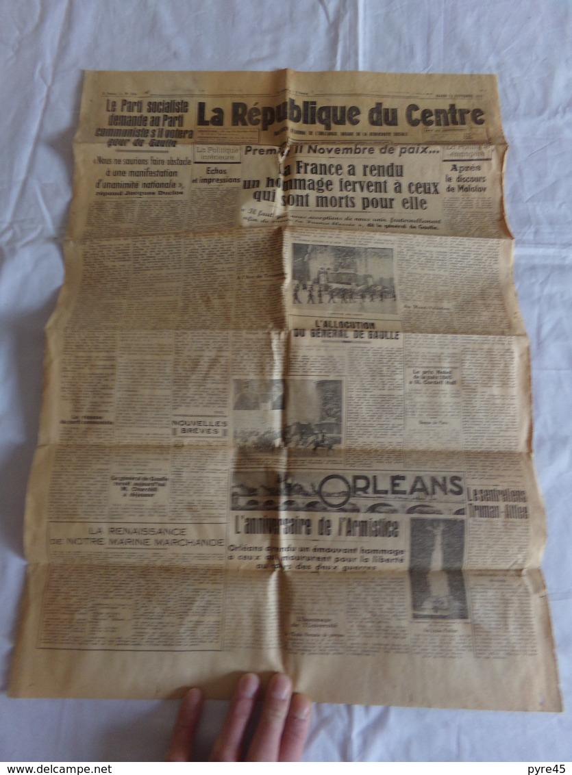 Journal " La République Du Centre " Du 31 Octobre 1945, " La Nationalisation De La Banque D'Angleterre " - Autres & Non Classés