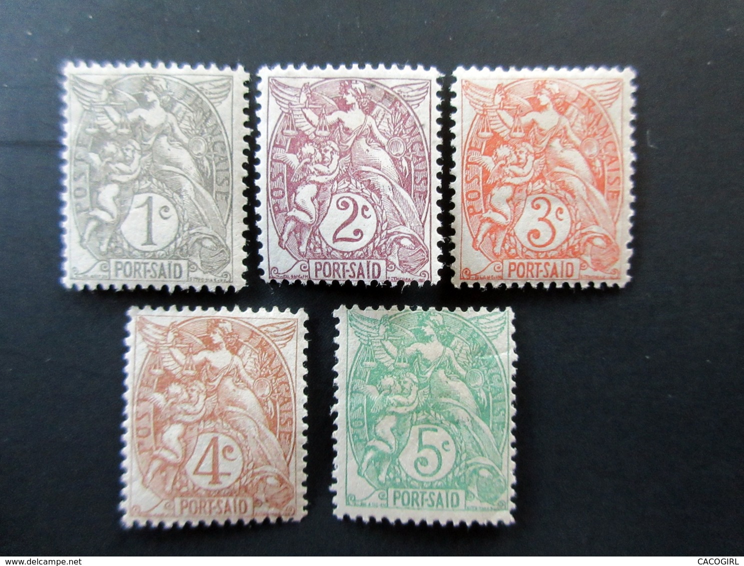 Port-Saïd Yt 20,21,22,23,24 Type Blanc Neuf Charnière - Neufs