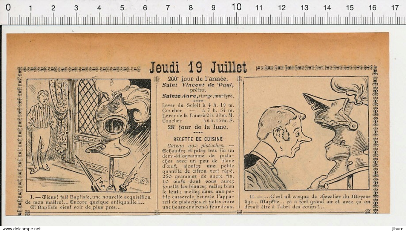 2 Scans 1906 Humour Expression Manquer De Nez Casque Heaume De Chevalier Moyen-âge Armure  223XA - Non Classés