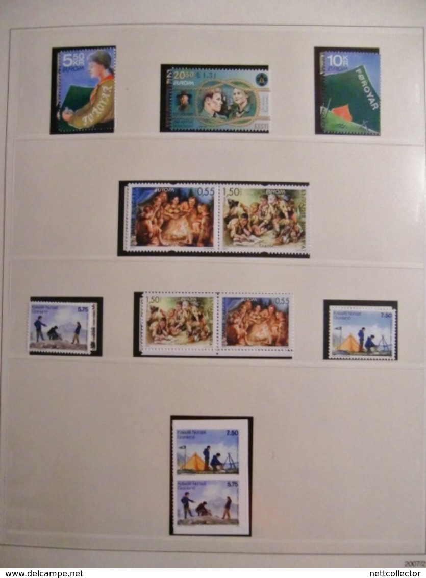 EUROPA 2007/8 COLLECTION PRESQUE COMPLETE TIMBRES NEUFS**LUXE / THEME SCOUTISME VOIR LES AUTRES ANNEES - Collections