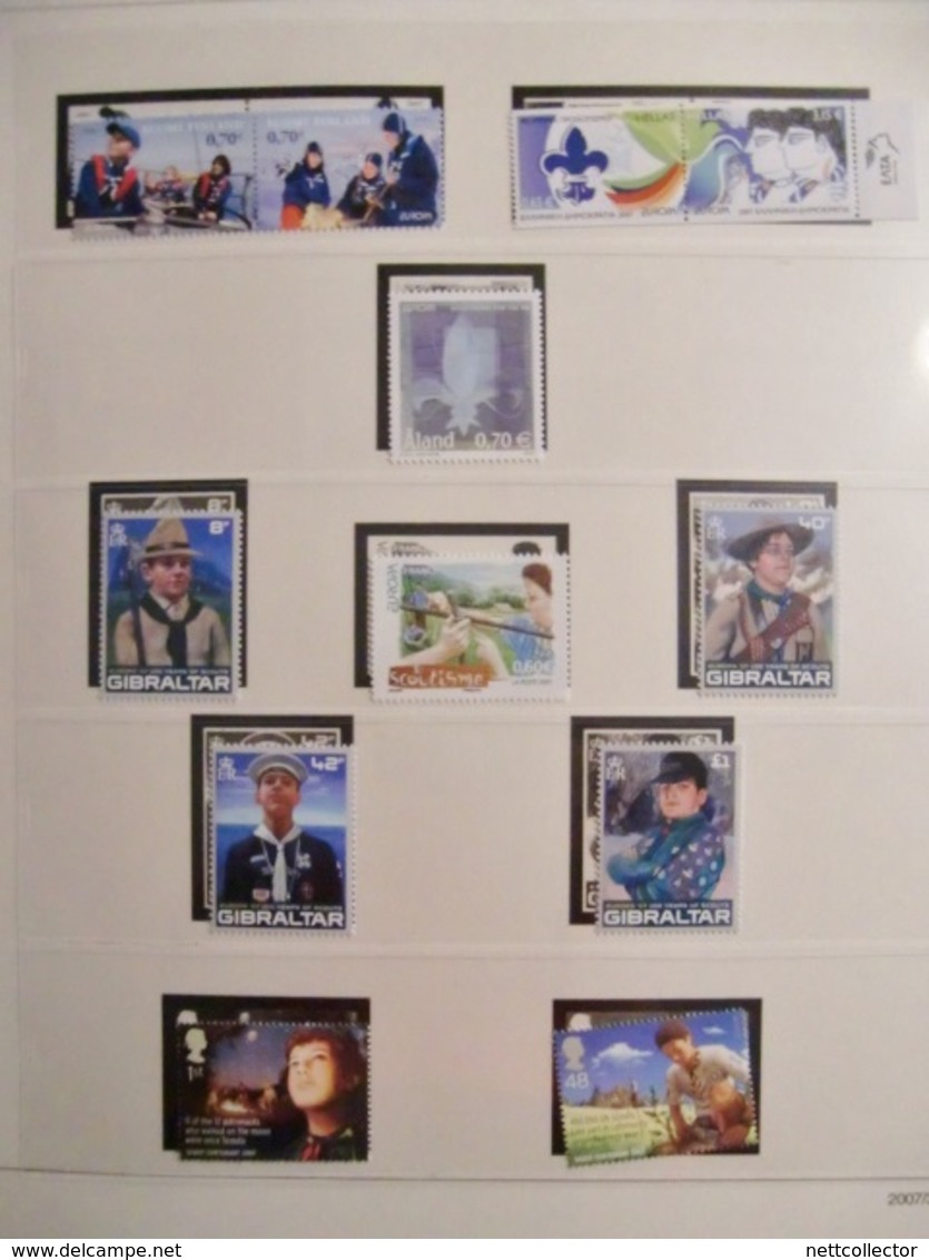 EUROPA 2007/8 COLLECTION PRESQUE COMPLETE TIMBRES NEUFS**LUXE / THEME SCOUTISME VOIR LES AUTRES ANNEES - Collections