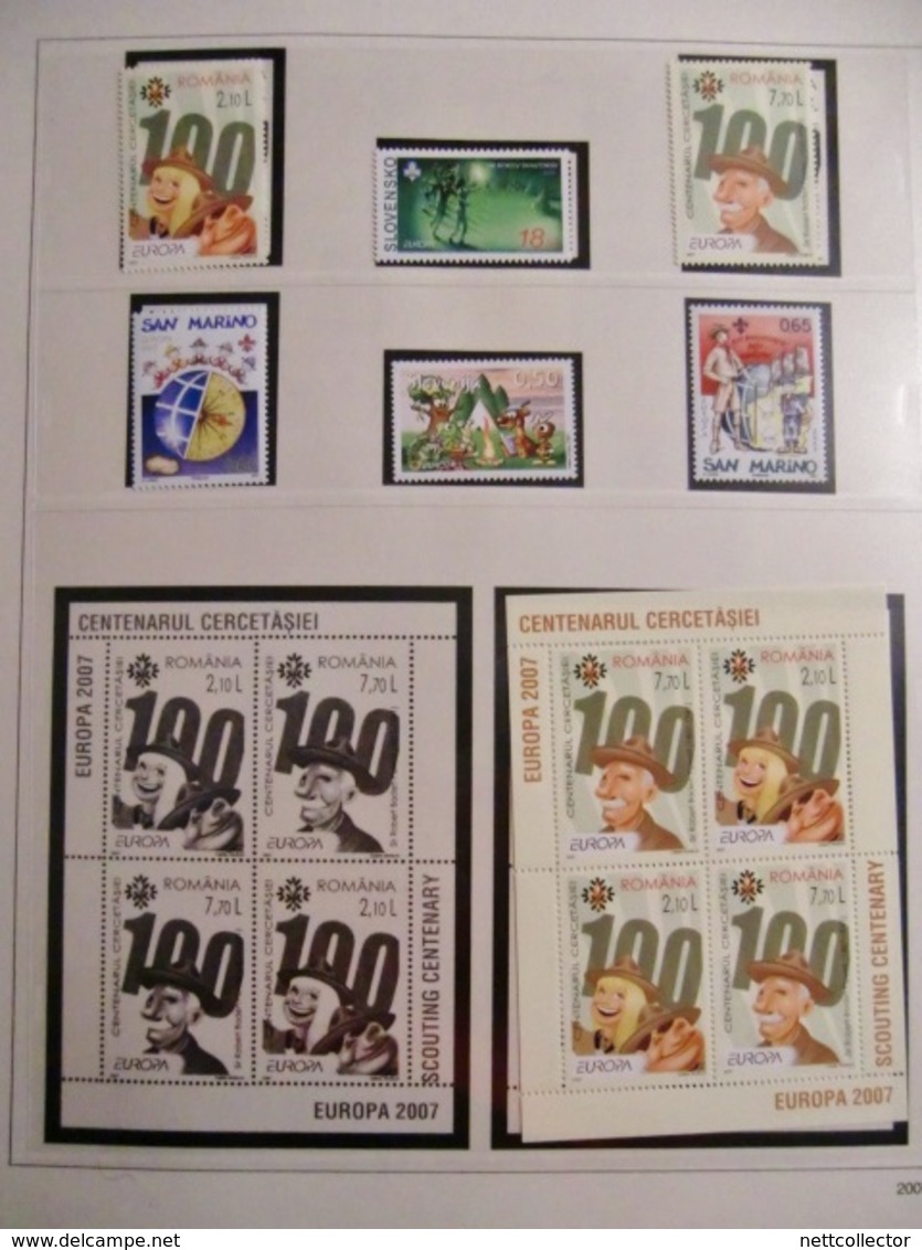 EUROPA 2007/8 COLLECTION PRESQUE COMPLETE TIMBRES NEUFS**LUXE / THEME SCOUTISME VOIR LES AUTRES ANNEES