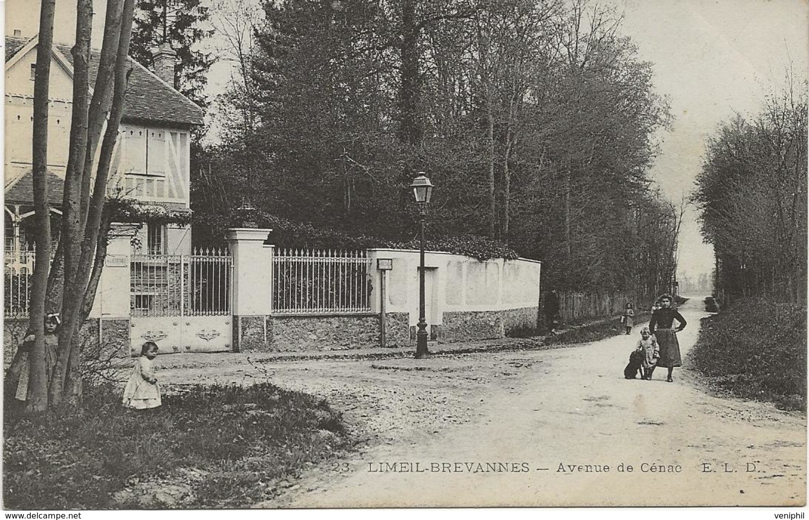 LIMEIL- BREVANNES -  CARTE ANIMEE - AVENUE DE CENAC -1912 - Limeil Brevannes