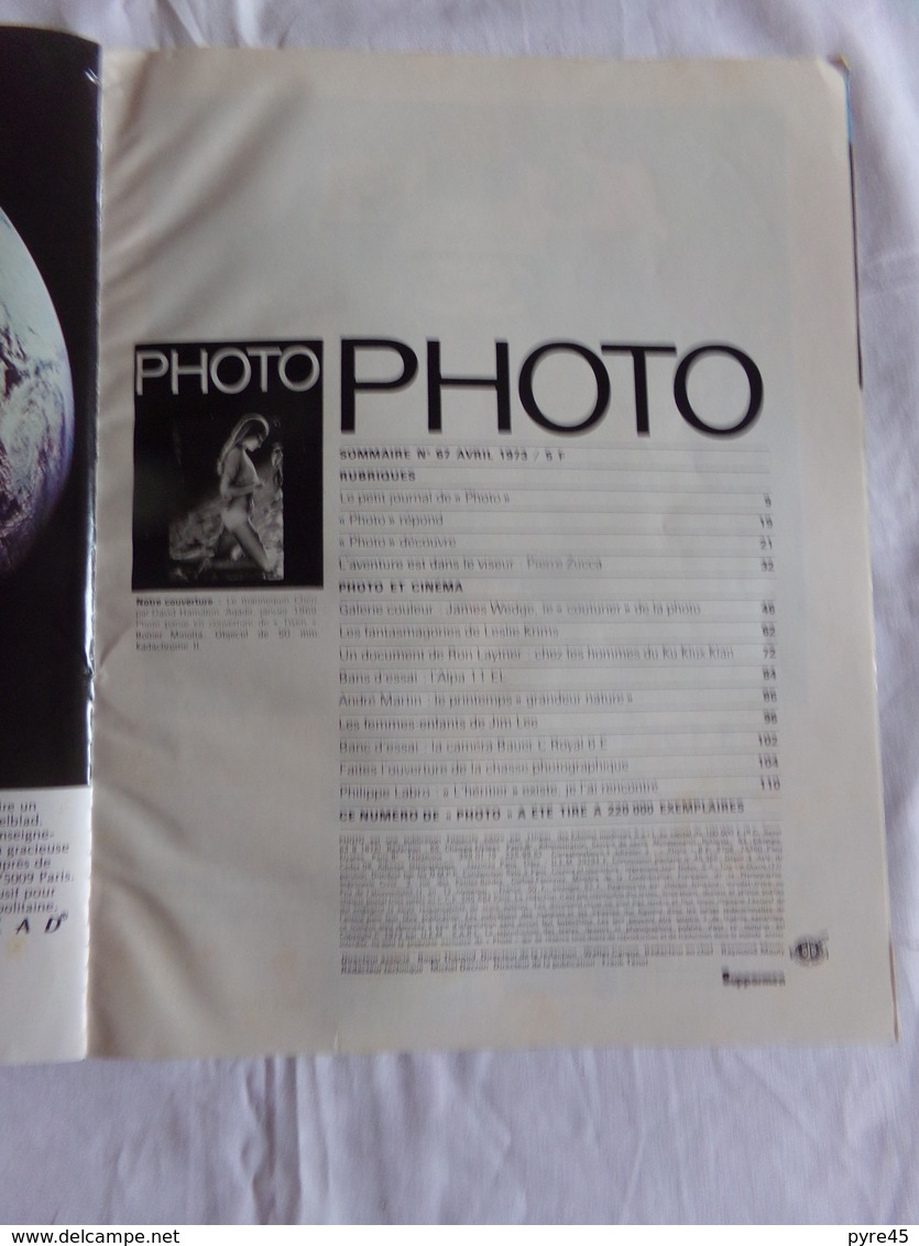 Magazine " Photo " N° 67, Avril 1973 - Photographie