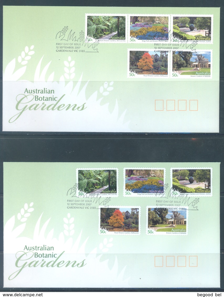 AUSTRALIA  - FDC - 12.9.2007 - AUSTRALIAN BOTANIC GARDENS - Yv 2754-2763 - Lot 18576 - Premiers Jours (FDC)