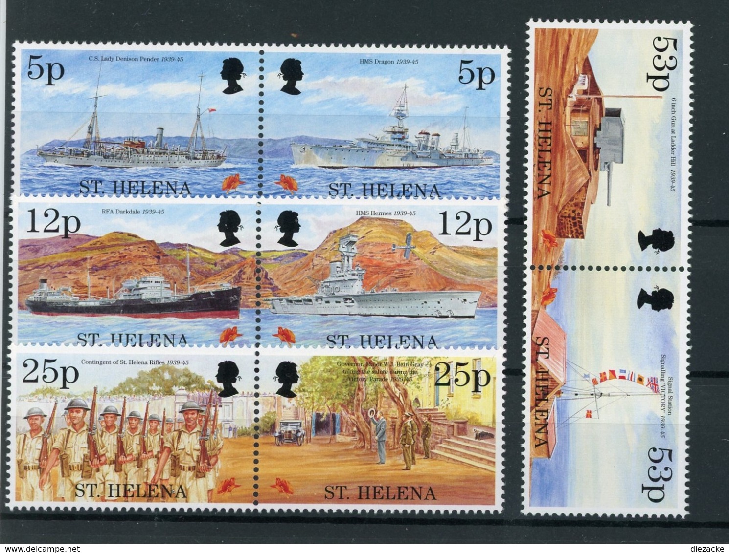 St. Helena 4 Paare MiNr. 657-664 Postfrisch MNH Schiffe (Schif128 - St. Helena