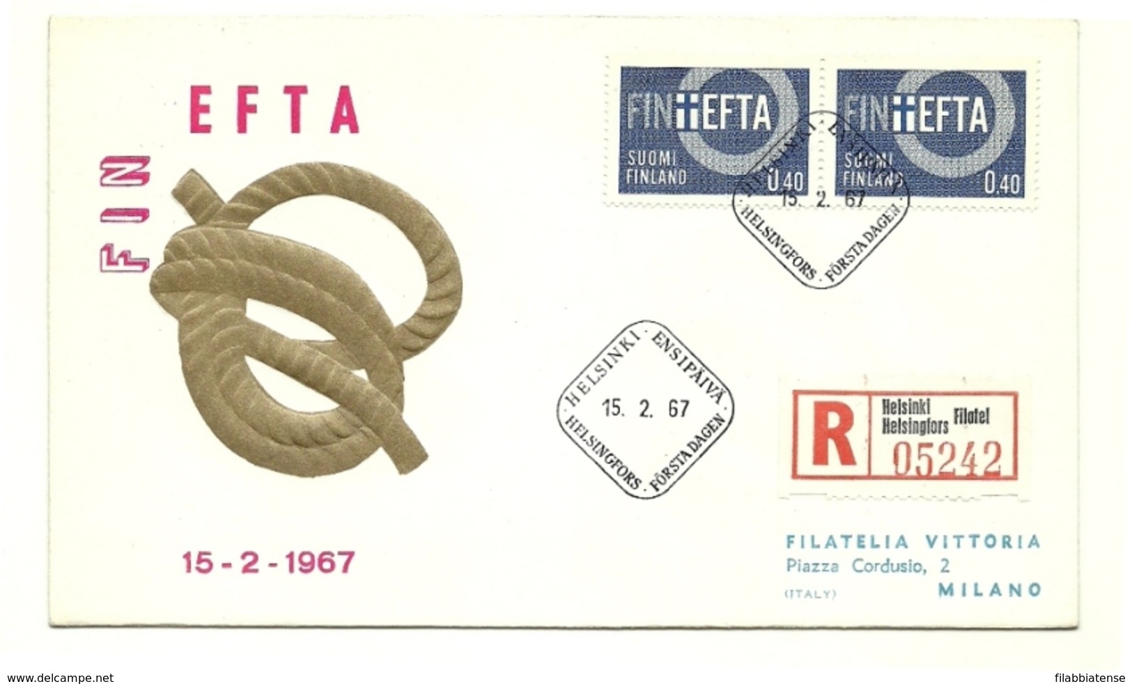 1967 - Finlandia 589 EFTA FDC, - FDC